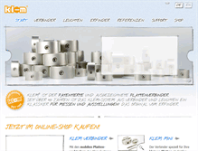 Tablet Screenshot of klemlighting.com
